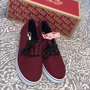 NWT Maroon authentic Vans